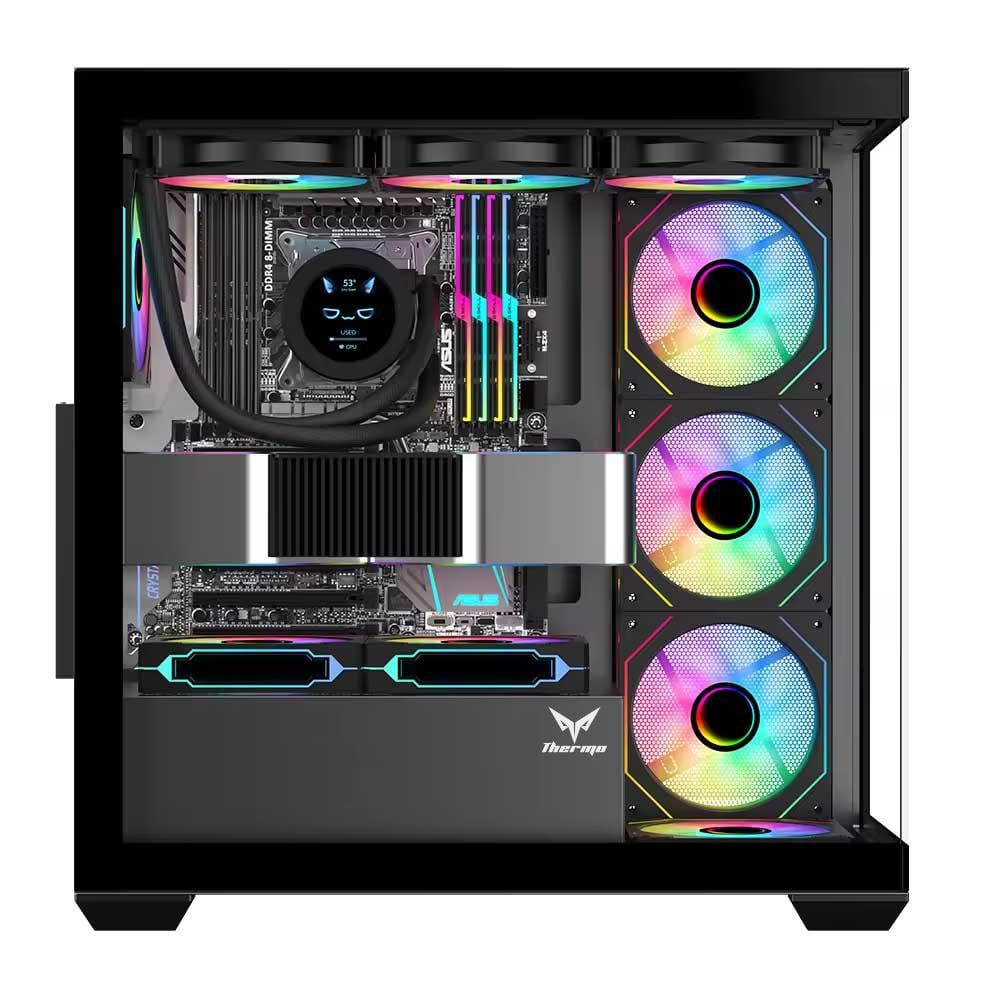 صورة ️ كيس Thermo TC4000 – تصميم ألعاب احترافي مع زجاج حراري | أسود – ATX Mid Tower رقم 3