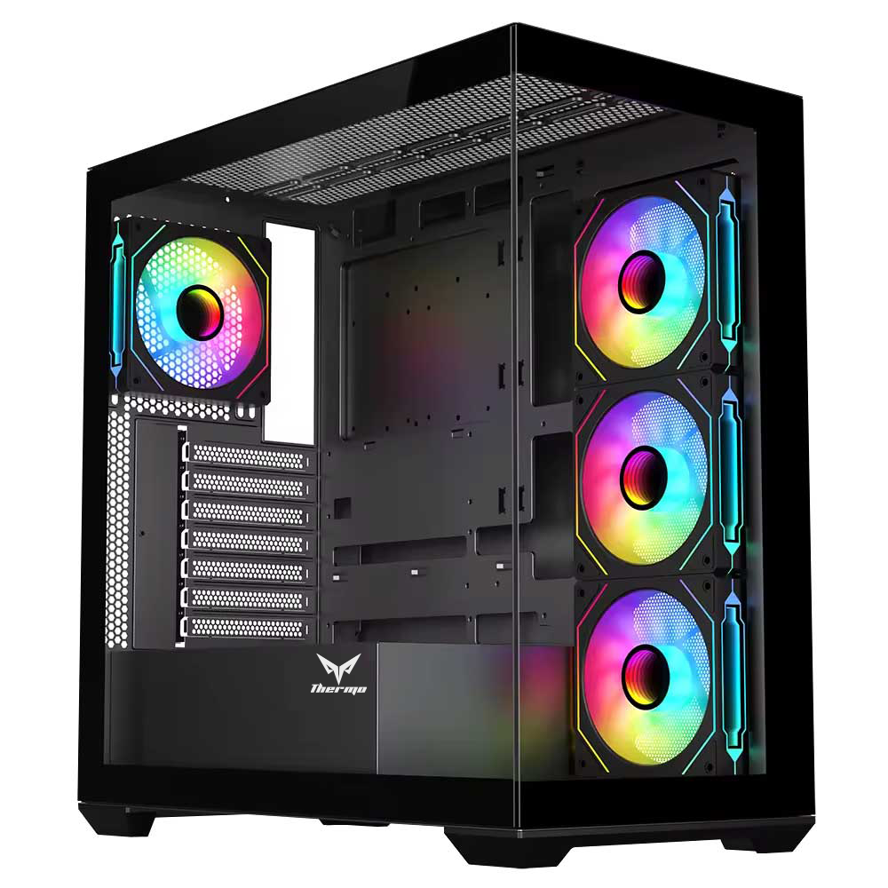 صورة ️ كيس Thermo TC4000 – تصميم ألعاب احترافي مع زجاج حراري | أسود – ATX Mid Tower رقم 4