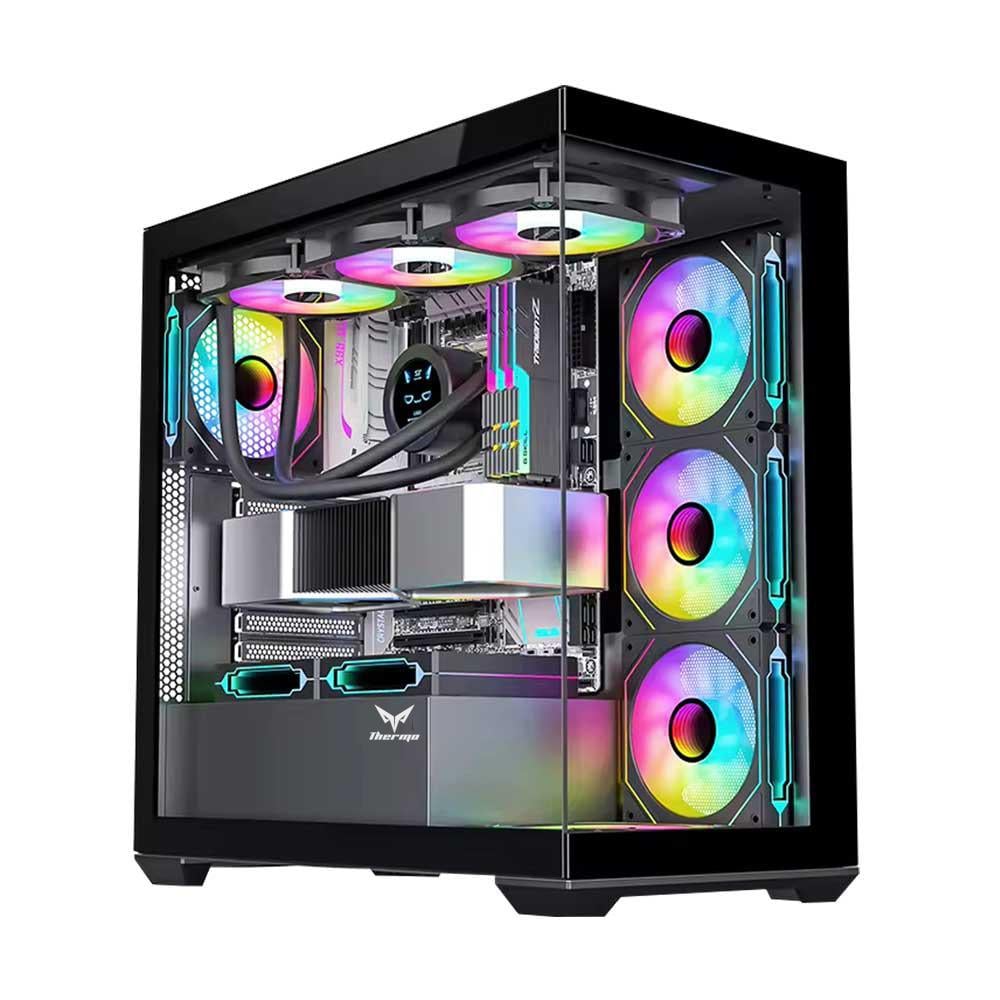 صورة ️ كيس Thermo TC4000 – تصميم ألعاب احترافي مع زجاج حراري | أسود – ATX Mid Tower رقم 6