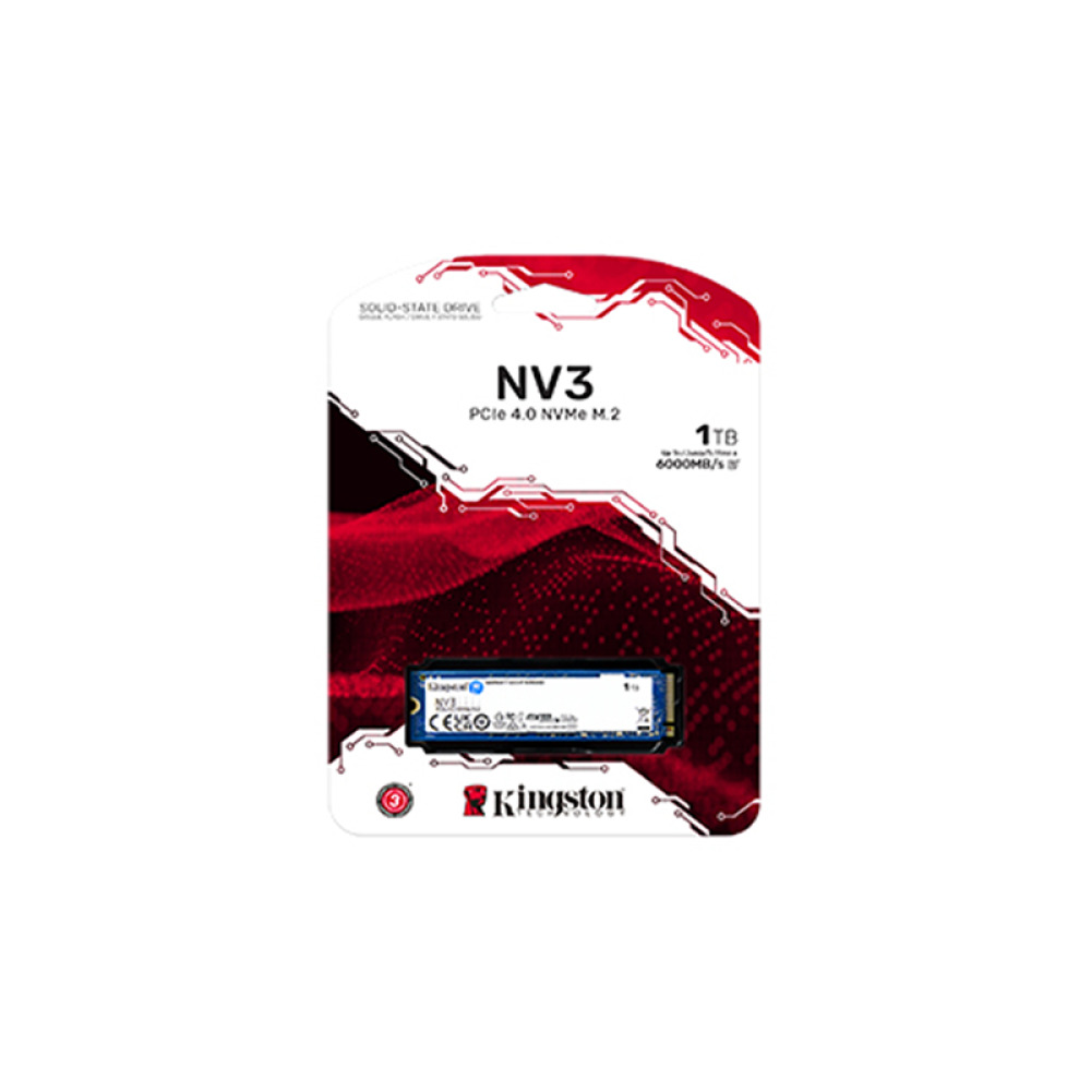 صورة كينغستون SSD داخلي 1 تيرابايت M.2 NVMe – SNV3S/1000G | سرعة فائقة وأداء موثوق