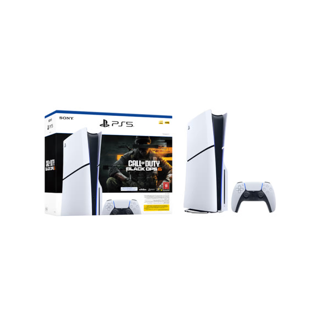 صورة بلايستيشن 5 سليم مع قارئ Blu‑ray + قسيمة لعبة Call of Duty: Black Ops 6 – أقوى تجربة لعب بجهاز واحد!