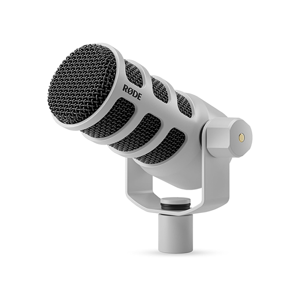 صورة مايك رود بودمايك الديناميكي للبث والبودكاست الأبيض بجودة احترافية | RODE PodMic Dynamic Broadcast Microphone White