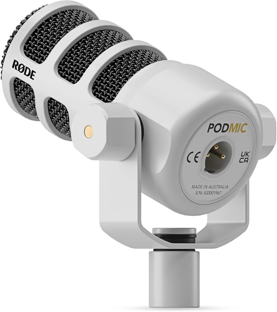 صورة مايك رود بودمايك الديناميكي للبث والبودكاست الأبيض بجودة احترافية | RODE PodMic Dynamic Broadcast Microphone White رقم 6